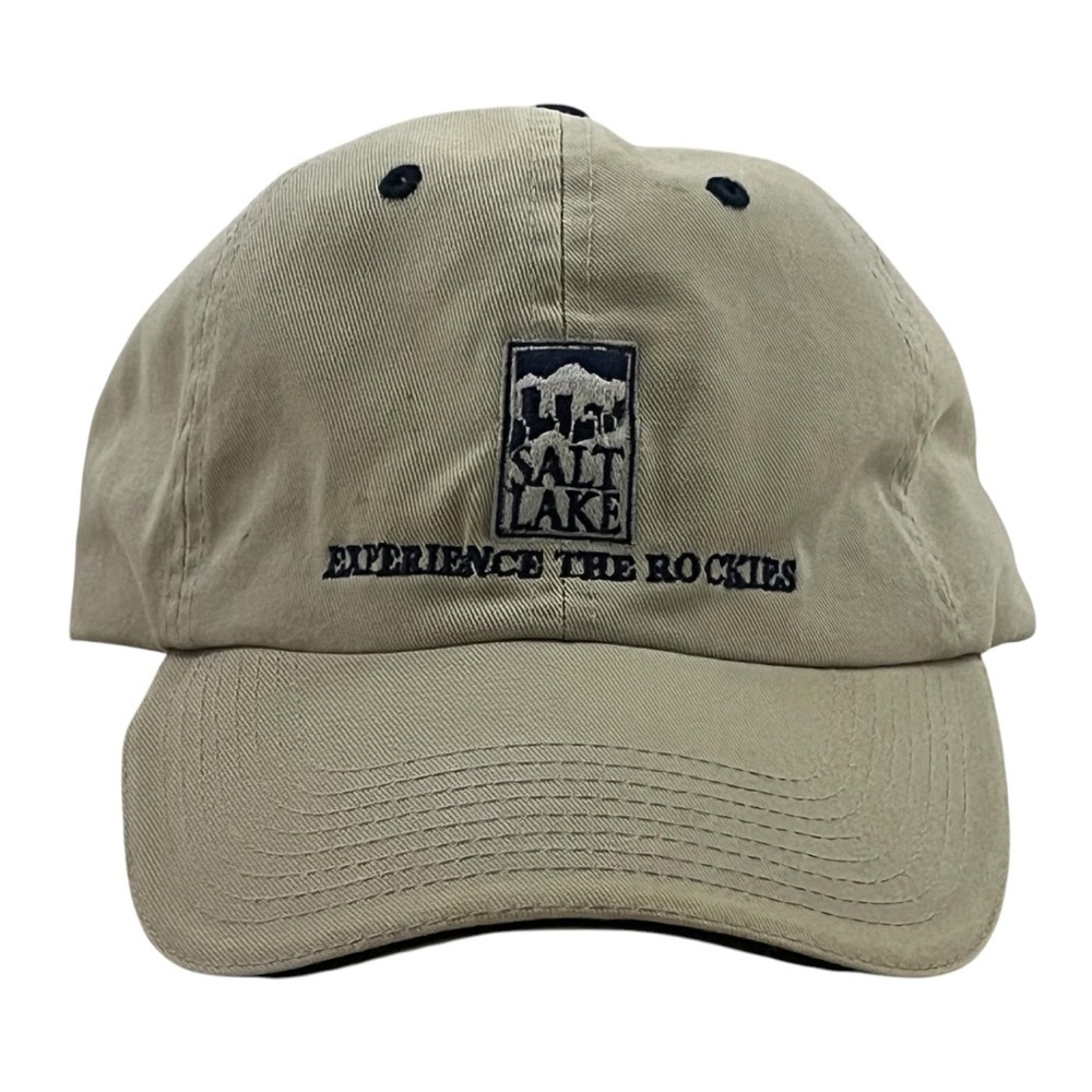 Fahrenheit "Salt Lake Experience the Rockies" Adjustable Beige & Black Ball Cap